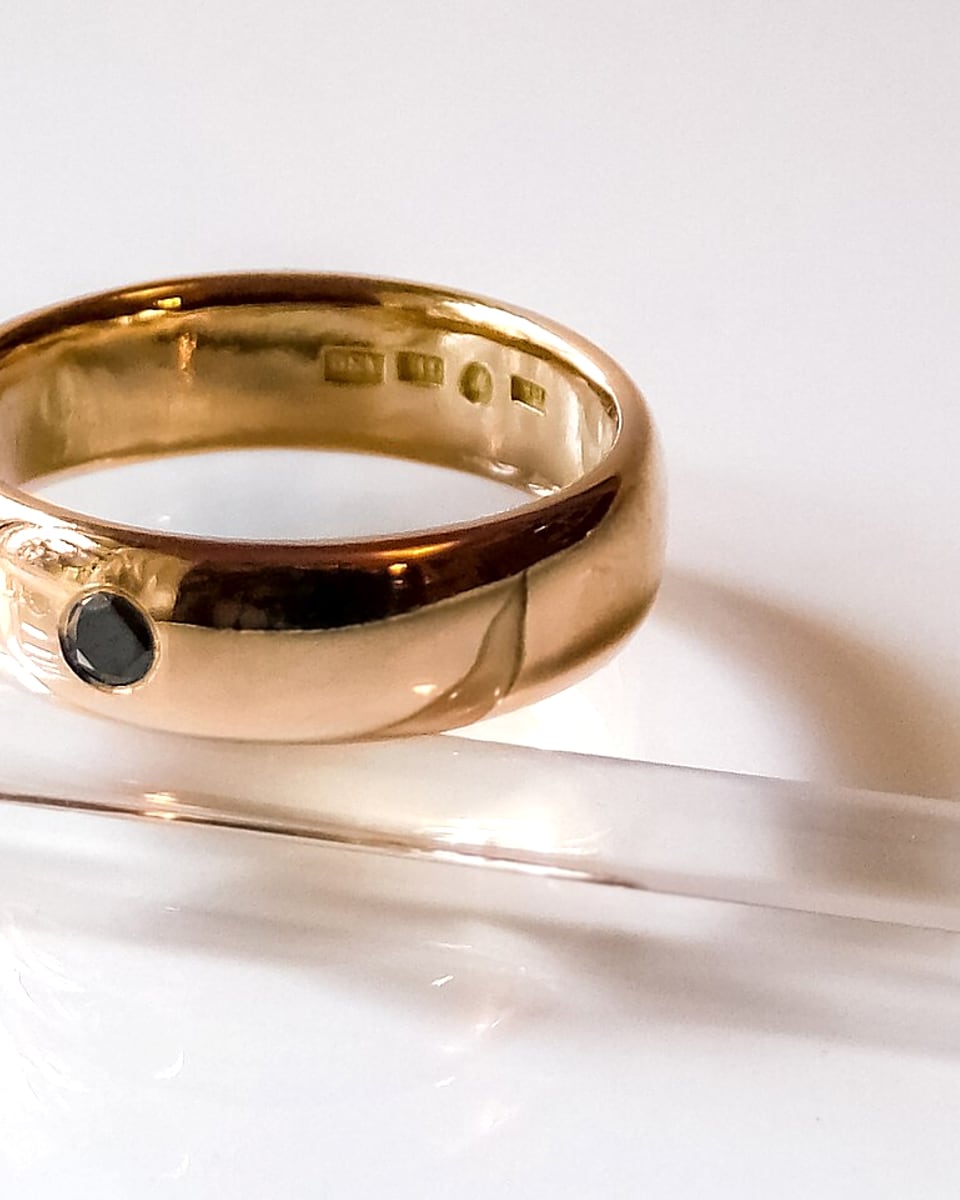 Anillo Diamante Negro · Oro 18k