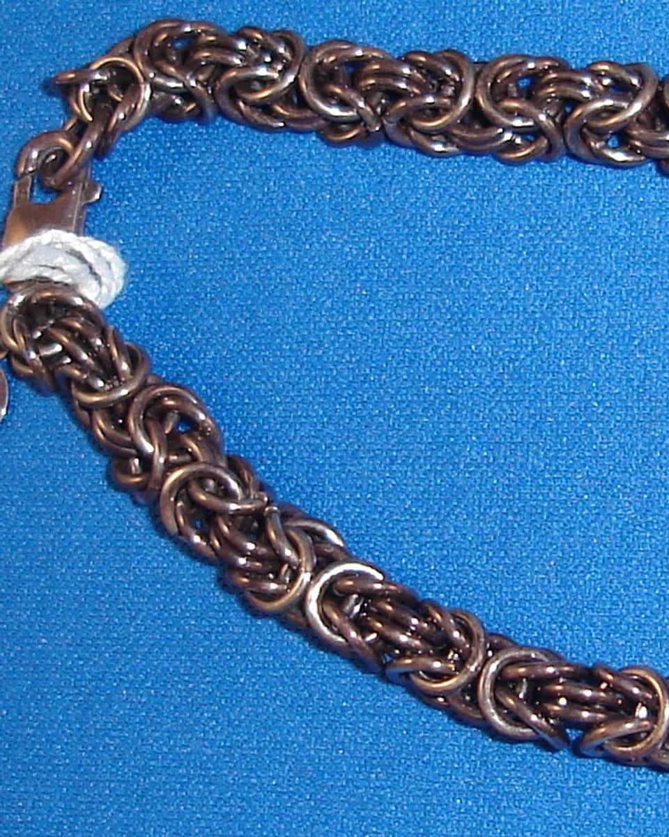 Pulsera Bizantina Hombre · Acero oxidado
